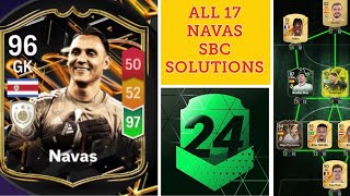 KEYLOR NAVAS  ALL 17 SBC SOLUTIONS  MADFUT ICON  MADFUT 24 [upl. by Aynatan]