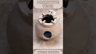 DIY Primitive Clay Wood Stove with Silver DegchiHandi  EcoFriendly Outdoor Cooking viral shorts [upl. by Airalav223]