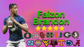 Faizon Brandon Highlights  5 star  The Next Anthony Richardson [upl. by Mary961]