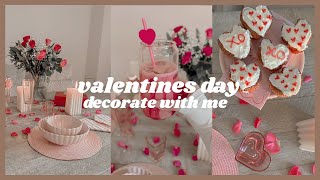 VALENTINES DAY DECORATE WITH ME 2024  pink valentines decor ideas  cute galentines inspo 💕 [upl. by Eadwine602]