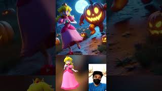 Oh No Team Mario is being chased by a Pumpkin Monster on Halloween mario supermario mariobros [upl. by Orsino612]