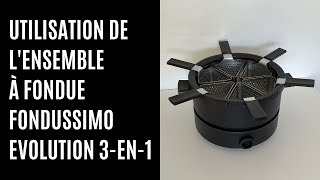 Comment utiliser lensemble à fondue Fondussimo Evolution 3en1 [upl. by Ajani]