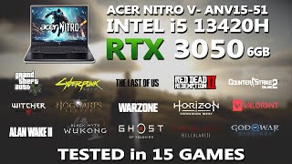 NEW ACER NITRO V i5 13420H  RTX 3050 6GB Gaming Benchmark Test  Tested in 15 Games  RTX 3050 [upl. by Airpal503]