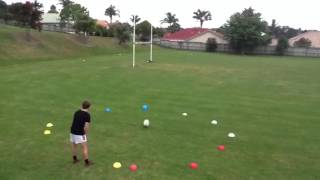 Rugby Coach  6 Place kicking accuracy the run up [upl. by Ellemaj649]