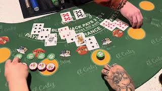 3000 Live Blackjack Session  El Cortez [upl. by Enilesoj]