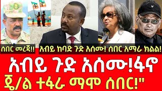 ሰበር መረጃ አብይ ጉድ አሰሙፋኖ  ጄል ተፈራ ማሞ ሰበር  Ethiopia  Ethiopian News 7 October 2024  Ethiopian [upl. by Huppert]