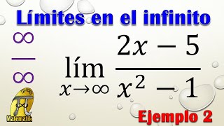 Límites que tienden al infinito  Indeterminación infinito sobre infinito ∞∞  Ejemplo 2 [upl. by Ahsotan]