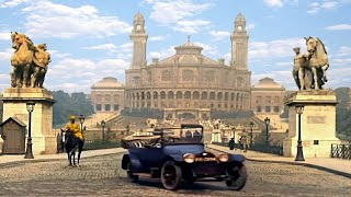 A Day in Old Paris in 1910s in color 60fpsRemastered wsound design added [upl. by Yelserp]