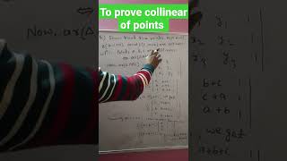 How to prove collinearity of pointsProblem based on Determinantdeterminantsclass12examskvsexam [upl. by Niraj446]