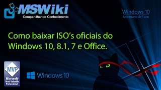 Como baixar ISOs oficiais do Windows 10 81 7 e Office [upl. by Nnylyaj]