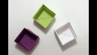 BOÎTE CUBIQUE EN ORIGAMI TUTORIEL [upl. by Eussoj480]