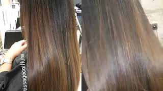 Balayage miel sur cheveux naturel [upl. by Eyahc]