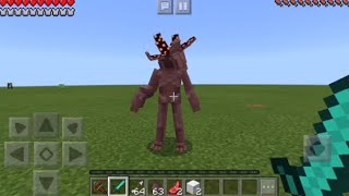 Stranger Things Demogorgon Monster in Minecraft PE [upl. by Latashia]