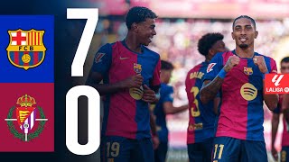 FC BARCELONA 7 vs 0 VALLADOLID  LA LIGA 202425 MD04 [upl. by Denys]