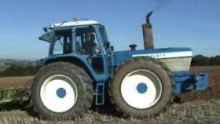 County 1884 Tractor using an 8 Furrow Reversible Plough [upl. by Hilde]