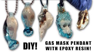 DIY Gas Mask Pendant with Epoxy Resin Wisiorek z Żywicy  Crow Skull pendant [upl. by Nylessoj688]