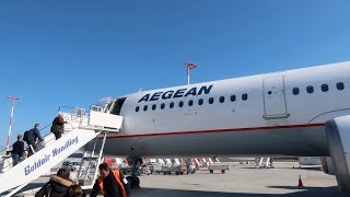 Europes BEST Regional Airline Aegean Airlines Business Class Athens to London A321 [upl. by Yeh266]