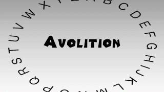 How to Say or Pronounce Avolition [upl. by Undine661]