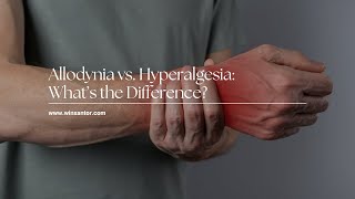 Hyperalgesia vs Allodynia What’s the Difference [upl. by Annazor]