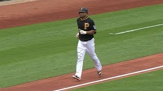 LADPIT Liriano hits first career homer takes lead [upl. by Ahcsas117]