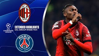 AC Milan vs Paris SaintGermain Extended Highlights  UCL Group Stage MD 4  CBS Sports Golazo [upl. by Eserrehs867]