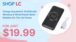 Multifunctional 10000mAh Power Bank with Wireless Charging  Black [upl. by Nlyak653]