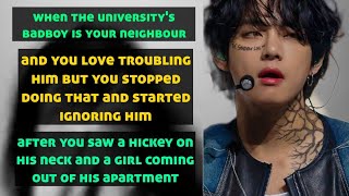 Kim Taehyung ffwhen the universitys badboy is your neighbour and you love troubling him but [upl. by Tertias921]