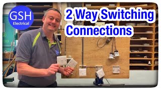 Lighting Circuit 2 Plate Method How to Wire and Connect up 2 Way Switches Connections Explained [upl. by Ralfston853]