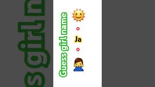 Guess emoji girl 👧 name gaming viraltrend emojichallenge youtubeshorts [upl. by Stubstad688]