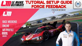 Le Mans Ultimate Tutorial  Force Feedback Settings for Direct Drive Wheels [upl. by Llenor]