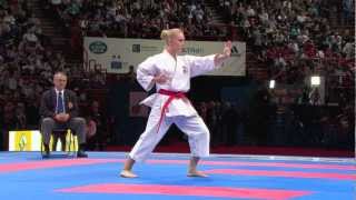 Cecillie Bjerring vs Sakura Kokumai Bronze Female Individual Kata World Karate Championships 2012 [upl. by Yracaz]