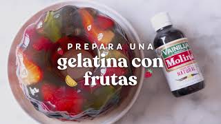 Receta  Gelatina con frutas [upl. by Novyak792]