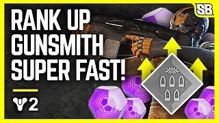 Destiny 2  RANK UP GUNSMITH FAST  Super simple trick [upl. by Eniretac]