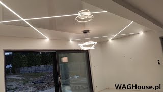 NOWOCZESNA STODOŁA 160M2  Sufit napinany w salonie [upl. by Ynna]