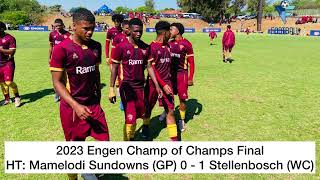 HIGHLIGHTS  Mamelodi Sundowns GP vs Stellenbosch WC  2023 Engen Champ of Champs Final [upl. by Balbinder]