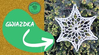 szydełkowanieBajeryEli Jak Zrobić Gwiazdka Na Choinkę  Star for Christmas tree  Tutorial [upl. by Dygall]