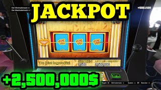 GTA 5 Online  Casino DLC  2500000 JACKPOT  Deity Of The Sun Slot Machine [upl. by Itsrik904]