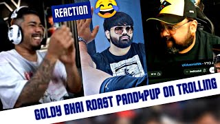 Scout Reaction  Goldy Bhai Roast On Trolling 🤣 [upl. by Aibat895]