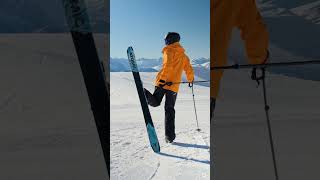 How to 180 Lead Tail Grab on Skis  shorts [upl. by Natalie]