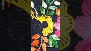 blanket flower embroidery flower embroidery tutorial [upl. by Wachtel]