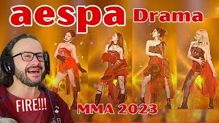 THEY ATE aespa 에스파 DRAMA MMA 2023 reaction [upl. by Aicil810]