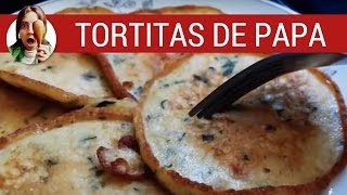 Tortitas de PAPA ¡con restos de puré  Paulina Cocina [upl. by Orsa399]