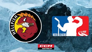 Hellfish VS Big Deals  Div 7  9th September  IceHQ Beer League ice hockey [upl. by Yrffej]