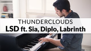 Thunderclouds  LSD feat Sia Diplo Labrinth  Piano Cover  Sheet Music [upl. by Caves651]