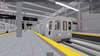 Roblox Subway Testing RARE R46 Q amp R160 N trains at testing terminal [upl. by Eustache671]