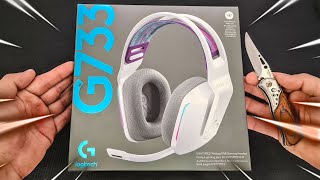 HEADSET LOGITECH G733 BRANCO  UNBOXING E PRIMEIRAS IMPRESSÕES [upl. by Thorn]