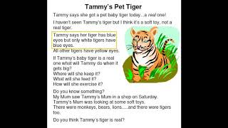 Read With Kids Tammys Pet Tiger [upl. by Corbett]