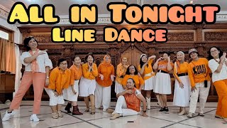 ALL IN TONIGHT line danceIntermediate levelDANZ4FUN LINERS [upl. by Wassyngton]