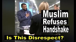 Muslim man refuses to shake hands with woman in debate [upl. by Maclaine]