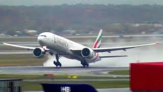 Rainy Spotting at Frankfurt Airport  45 mins of Stunning Heavies Action  Other Aircraft [upl. by Wilser651]